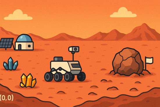 Kaland a vörös bolygón illusztráció